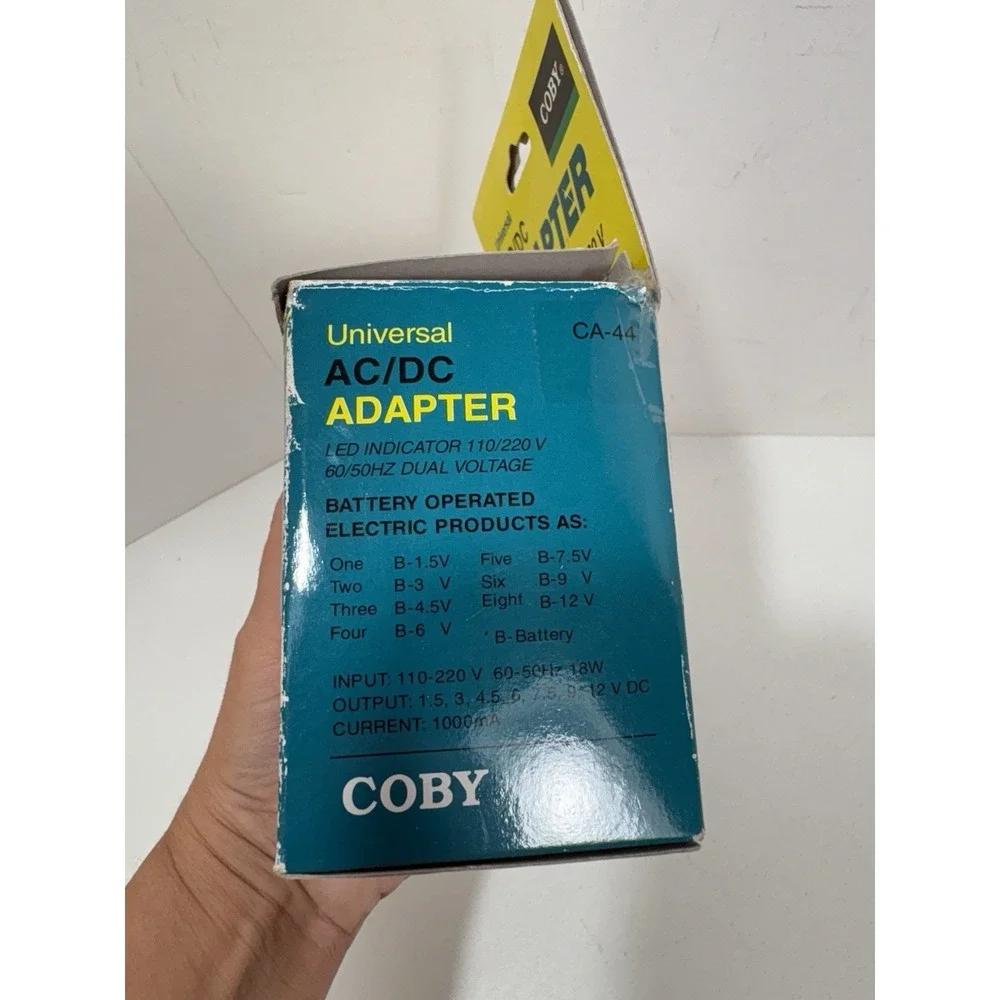 Coby Universal Power A/C‎ Adapter model CA-44 1000mA LED Power Indicator Input